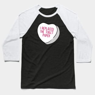 Funny Candy Heart Toilet Paper Baseball T-Shirt